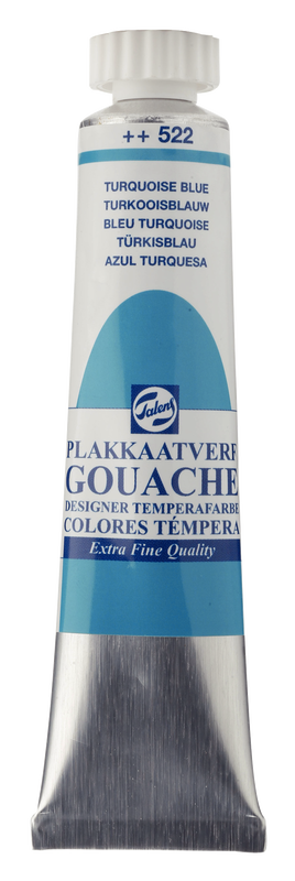 Talens Gouache extra fein, 20 ml Tube Türkisblau Nr. 522