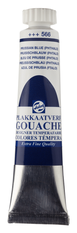 Talens gouache extra fine, 20 ml tube Prussian blue No. 566