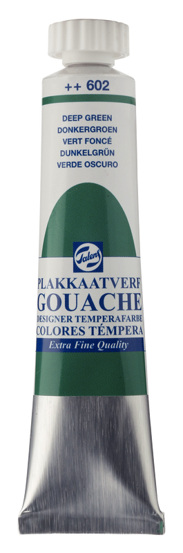 Talens gouache extra fine, 20 ml tube Dark Green Nº 602