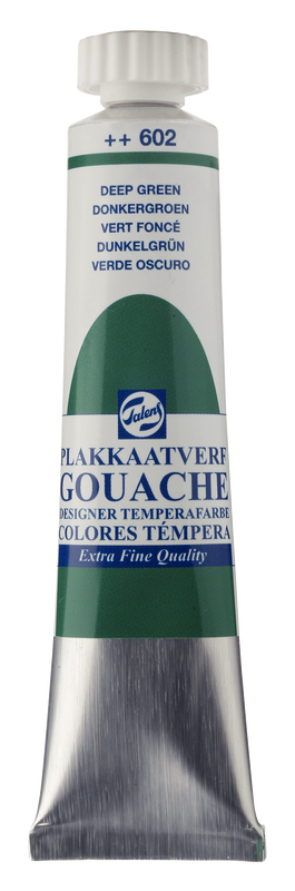 Talens Gouache extra fein, Tube 20 ml Dunkelgrün Nr. 602