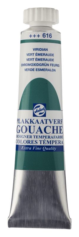 Talens Gouache extra fein, 20 ml Tube Smaragdgrün Nr. 616