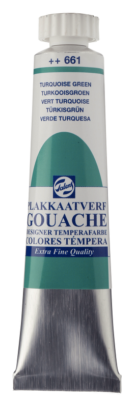 Talens gouache extra fine, 20 ml tube Turquoise Green Nº 661