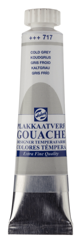 Talens gouache extra fine, 20 ml tube Cold Gray Nº 717