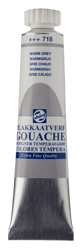 Talens Gouache extra fein, 20 ml Tube Warm Grey Nr. 718