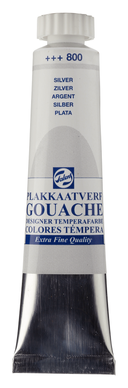 Talens gouache extra fine, 20 ml tube Silver Nº 800