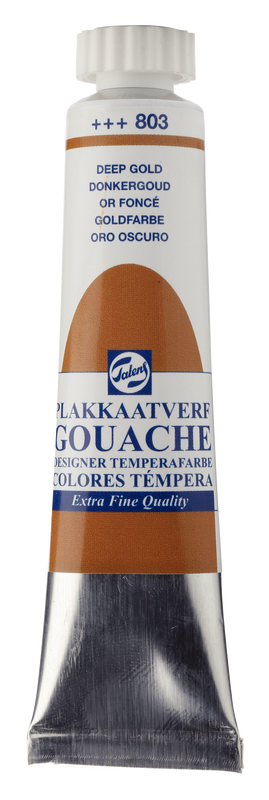 Talens gouache extra fine, 20 ml tube Dark Gold No. 803
