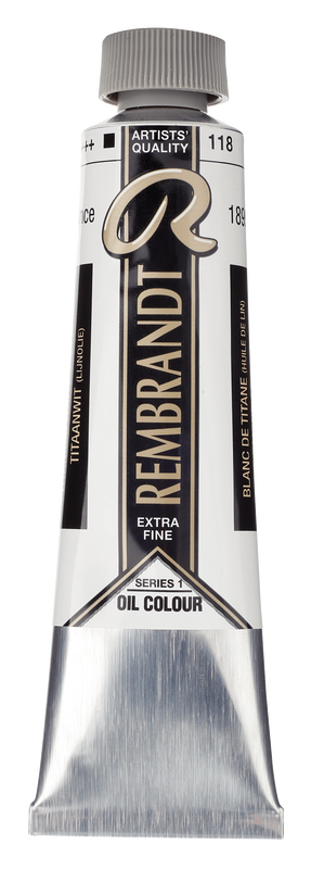 Rembrandt Oleo 40 ml serie 1 Color Blanco Titanio Aceite de Linaza . 118