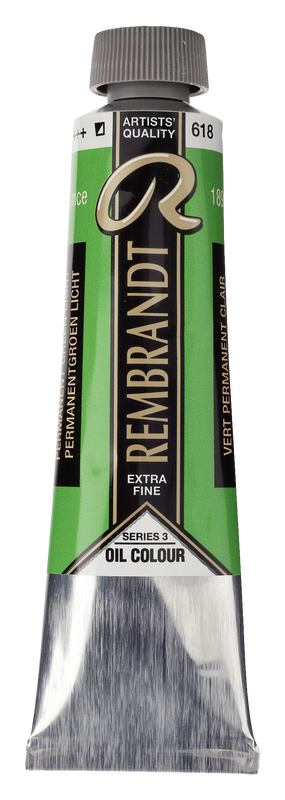 Rembrandt Oleo 40 ml serie 3 Color Verde Permanente Claro 618