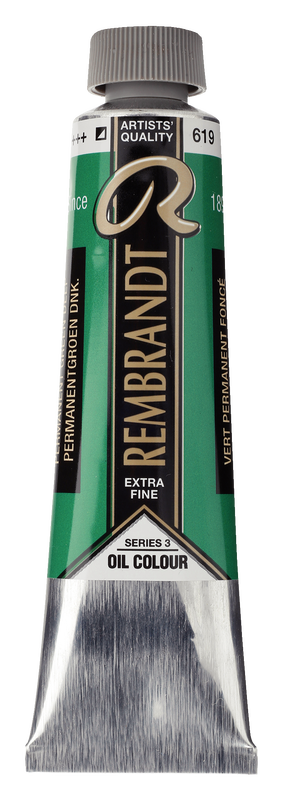 Rembrandt Oleo 40 ml serie 3 Color Verde Permanente Oscuro 619