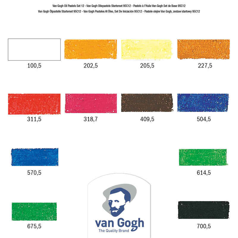 Van Gogh Satz von 12 Ölpastellen