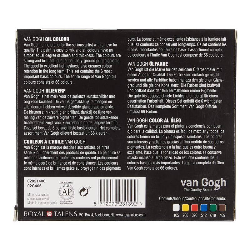 Van Gogh Set de Óleo 6 tubos de 20ml