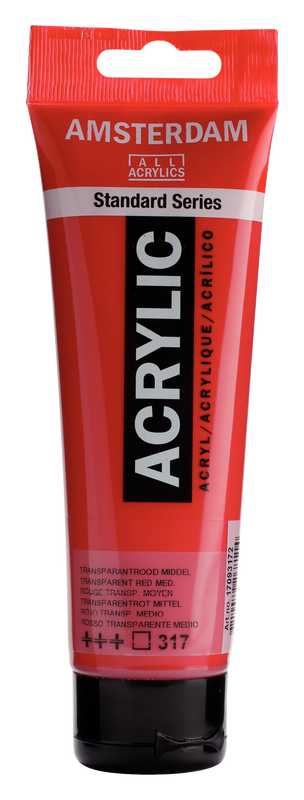 Acrylic 120 ml Color Red Transparent Medium 317