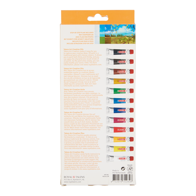 Art Creation Set von 12 Tuben Ölfarben x 12 ml