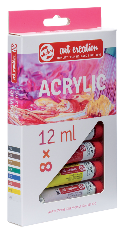 Art Creation Set of 8 tubes of Acrylics x 12 ml