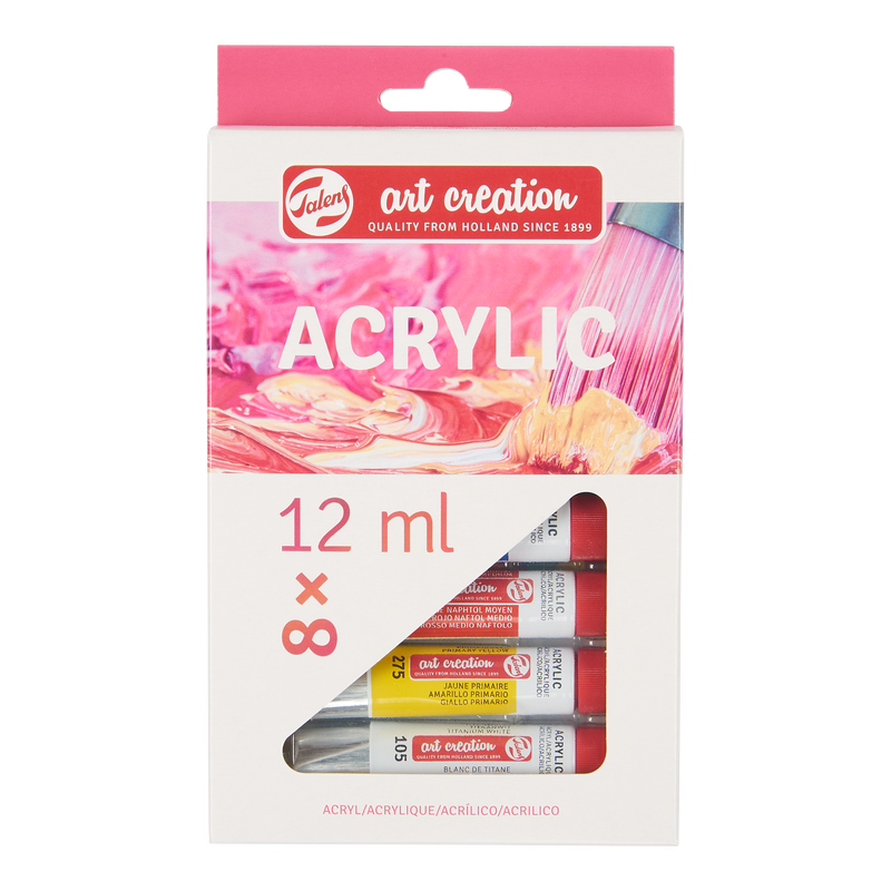 Art Creation Set de 8 tubos de Acrílico x 12 ml