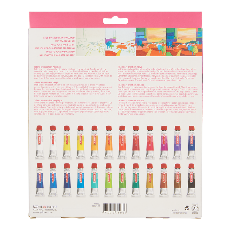 Art Creation Set de 24 tubos de Acrílico x 12 ml