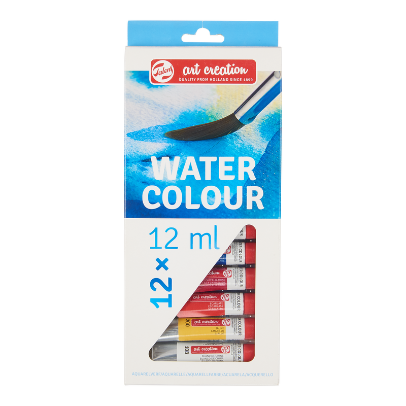 Art Creation Set mit 12 Tuben Aquarellfarbe 12 ml