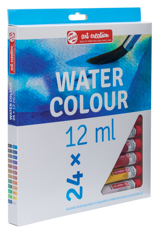 Art Creation Set mit 24 Tuben Aquarellfarbe 12 ml