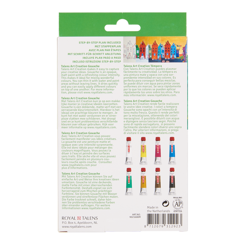 Art Creation Satz von 8 Gouache-Tuben x 12 ml