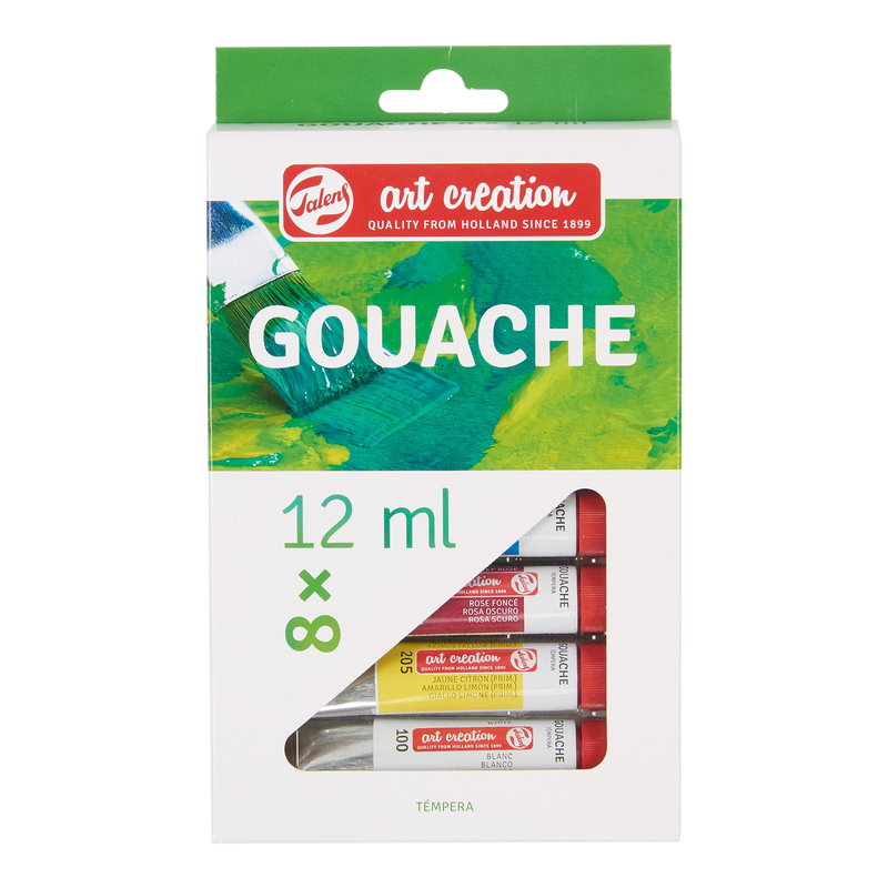 Art Creation Satz von 8 Gouache-Tuben x 12 ml