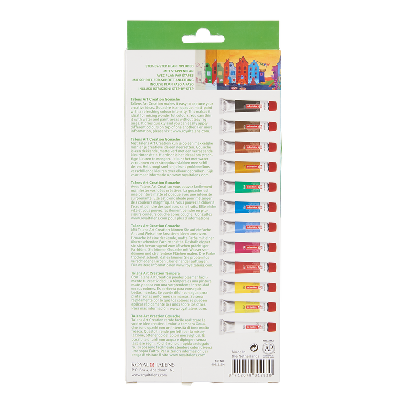 Art Creation Set de 12 tubos de Témpera x 12 ml