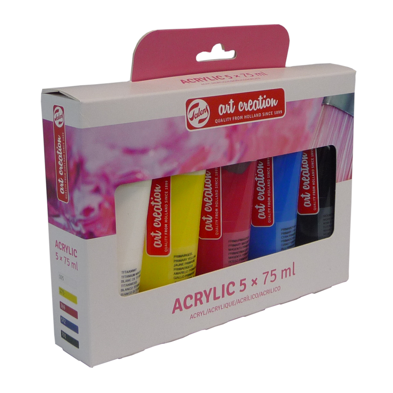 Art Creation Set de Acrílicos 75 ml 5 colores primarios