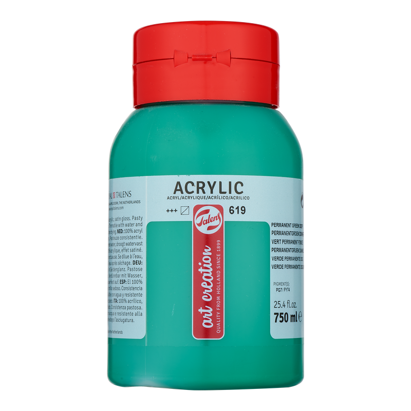 Acrylic 750 ml Color Permanent Dark Green  619