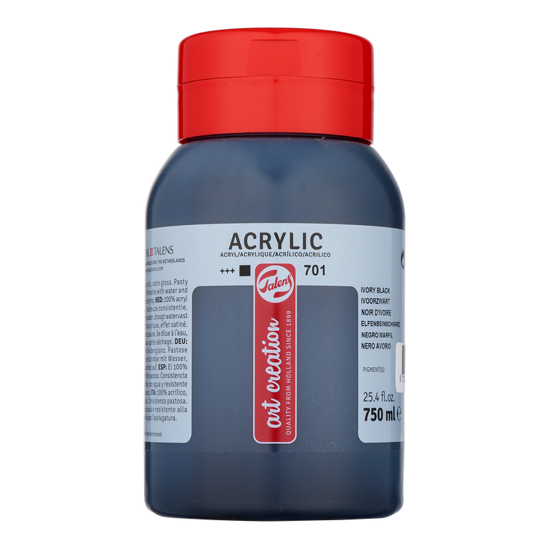 Acryl 750 ml Color Elfenbein Schwarz 701