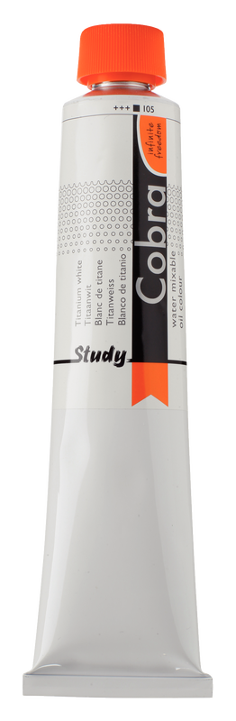 Cobra Study Water based oil 200 ml Number 105 Color Titanium White