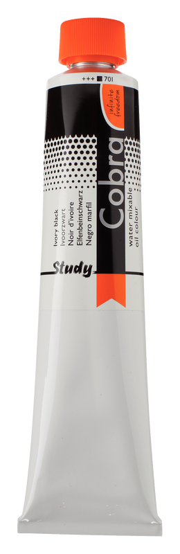 Cobra Study Water Based Oil 200 ml Number 701 Color Ivory Black