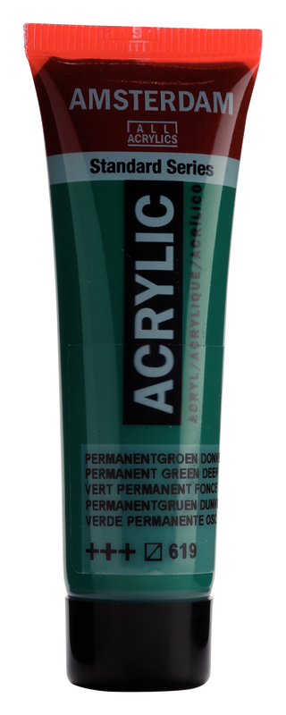 Acrylic 20 ml Color Permanent Dark Green Dark 619