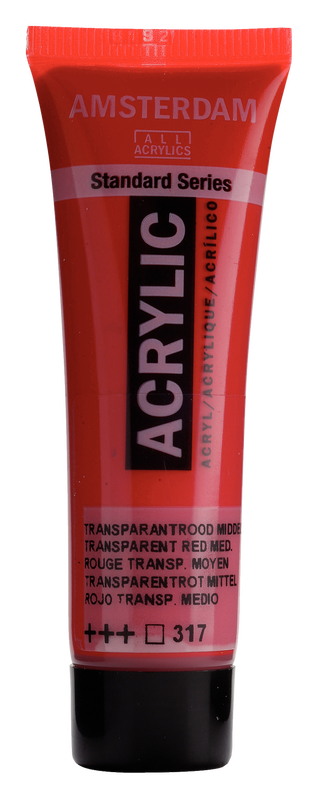 Acryl 20 ml Color Rot Transparentes Medium 317