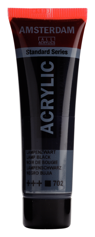 Amsterdam Acrílico 20 ml Color Negro Bujía 702