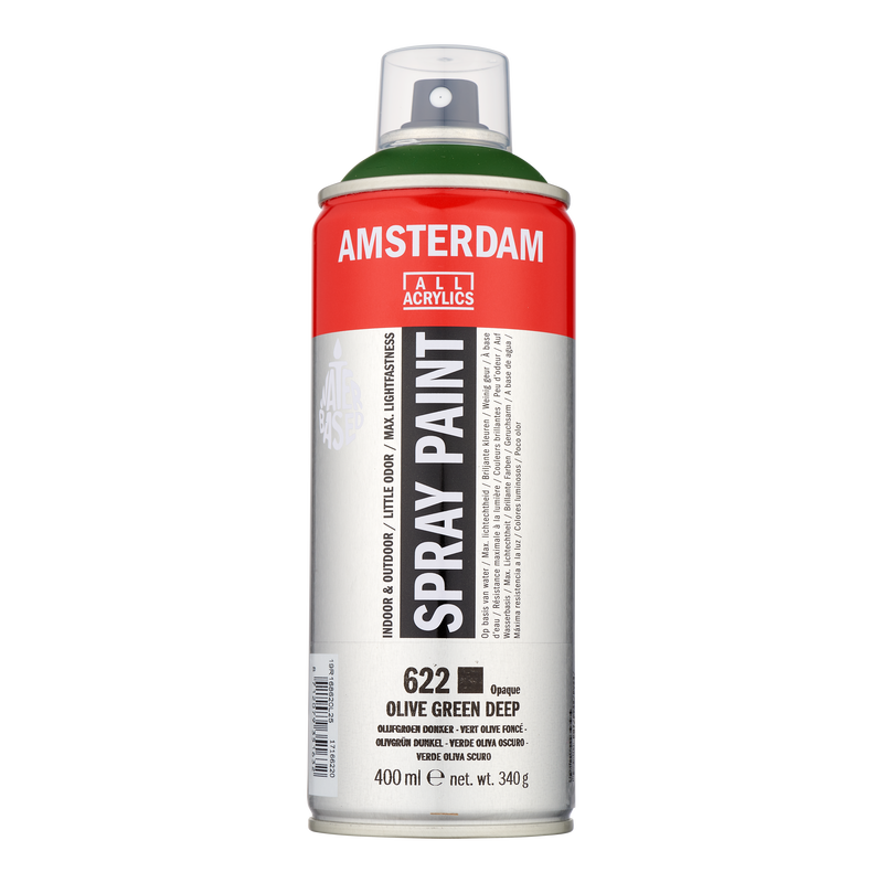 Amsterdam Acrylic Spray Number 622 Color Dark Olive Green 400ml