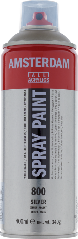 Amsterdam Acrylic Spray Number 800 Color Silver 400ml