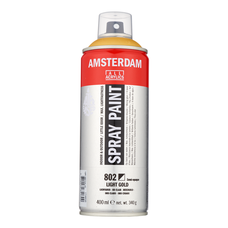 Amsterdam Acrílico en Spray Número 802 Color Oro Claro 400ml