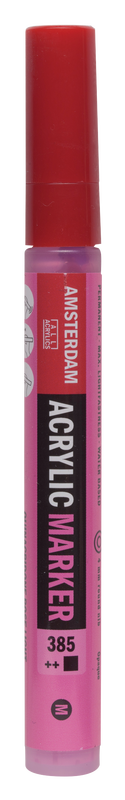 Amsterdam Rotulador Acrílico Punta Media Acrylic Marker Número 385 Color Rosa Quinacridona Claro