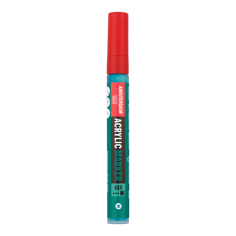Amsterdam Acrylic Marker Medium Point Acrylic Marker Number 619 Color Dark Permanent Green