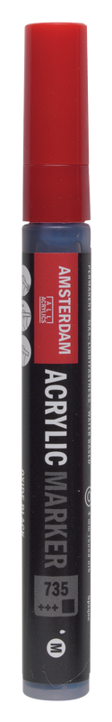 Amsterdam Rotulador Acrílico Punta Media Acrylic Marker Número 735 Color Negro Óxido