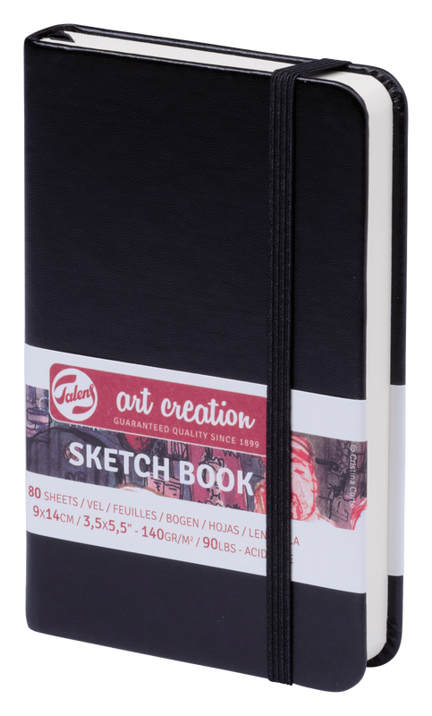 Art Creation Bloc Sketch Book Tapa Negra 140gr  9x14cm 80 Hojas