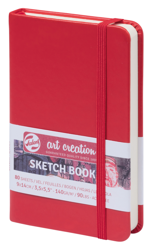 Art Creation Bloc Sketch Book Tapa Roja 140gr  9x14cm 80 Hojas