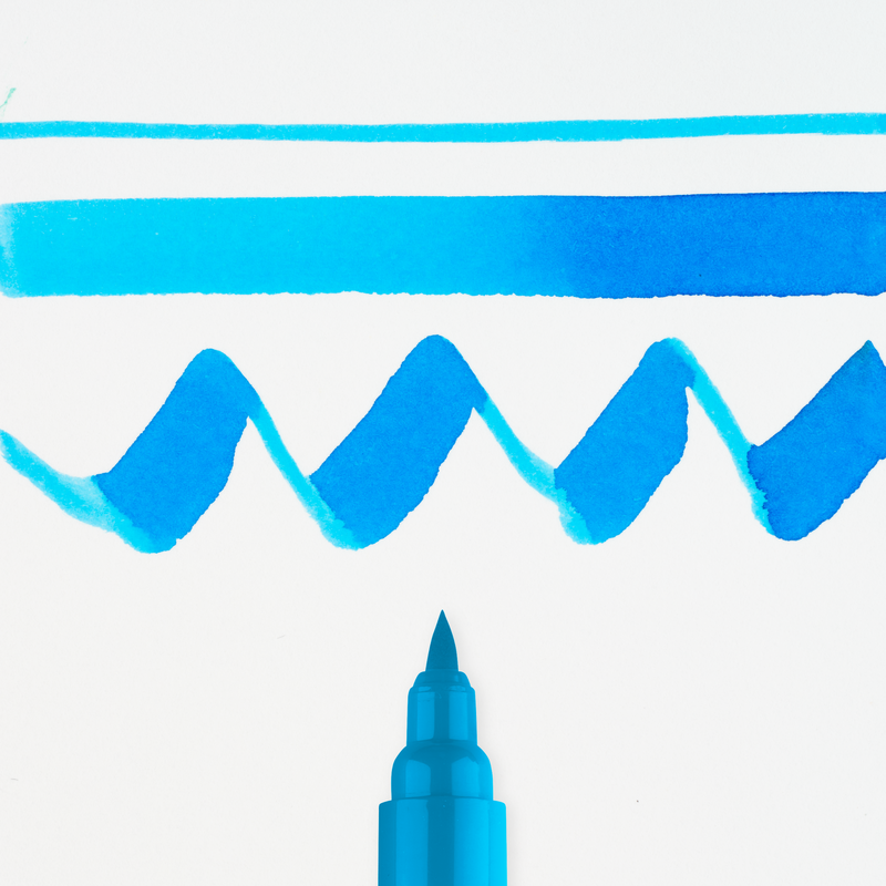 Talens Brush Pen Ecoline Marker Number 578 Color Light Blue (Cyan)