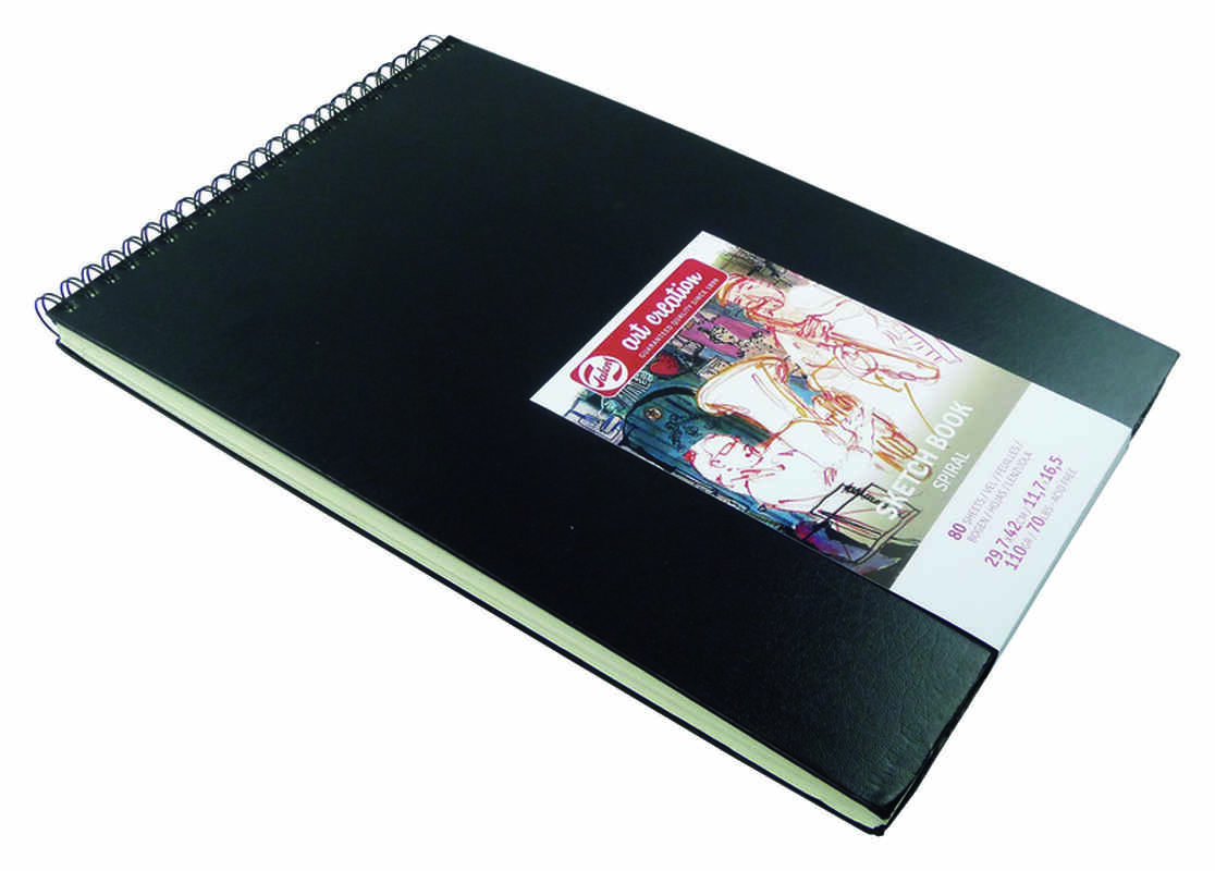 Art Creation Sketch Spiral Notebook Black Cover 110gr 29 7x42cm 80 Sheets