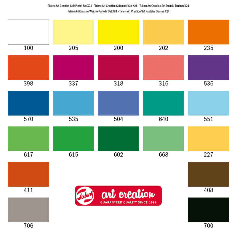 Art Creation Soft Pastel Set x 24 sticks