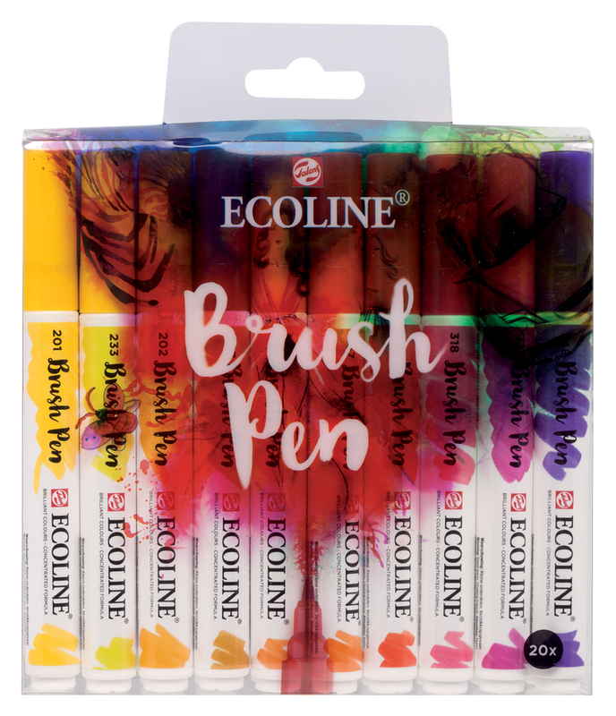 Talens Set de 20 rotuladores Brush Pen Ecoline