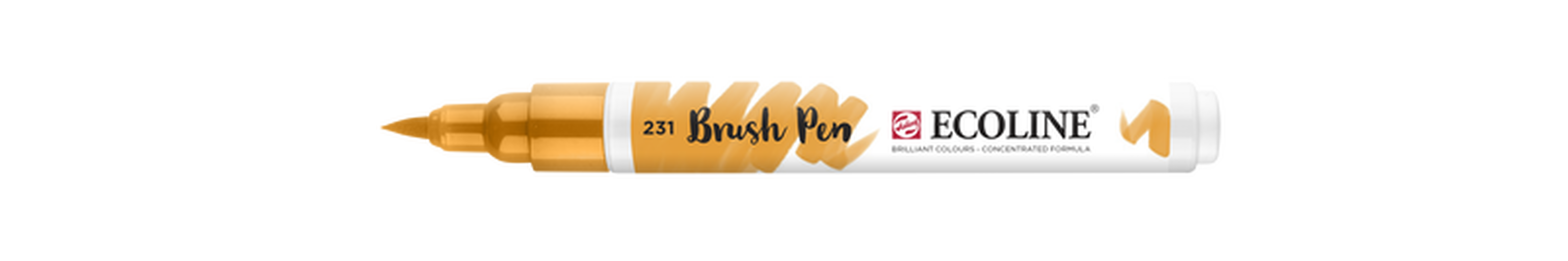 Talens Brush Pen Ecoline Number 231 Color Ochre Gold