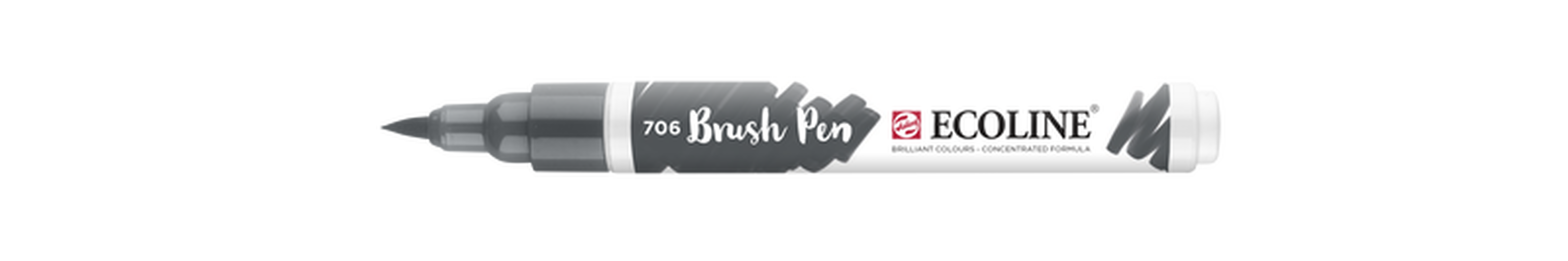 Talens Brush Pen Ecoline Number 704 Color Gray