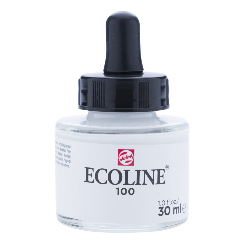 Ecoline Talens Flüssige Aquarellfarbe Nummer 100 Farbe Weiß 30ml