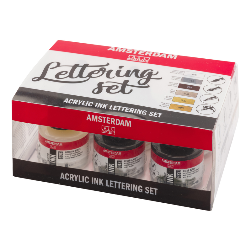 Amsterdam Lettering Acrylic Ink Set 6 x 30ml