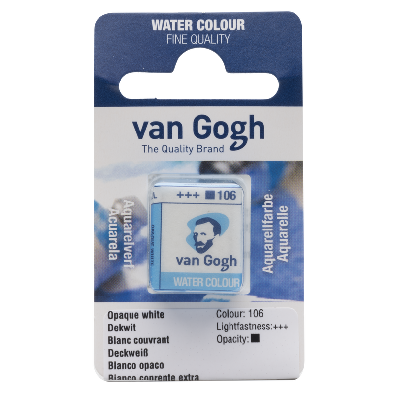Acuarela Van Gogh Pastilla 1/2 Godet Nº 106 Color Blanco Opaco